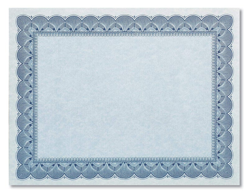 PaperDirect Traditional Blue Standard Certificates - 100 Sheets, 8.5 x 11, 28 lb Parchment Paper, Laser & Inkjet Printer Compatible, Perfect for Awards, Graduations, Employee Recognition - Image 2